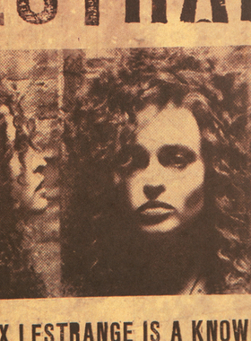 Wanted Bellatrix Lestrange Vintage Retro Kraft Poster