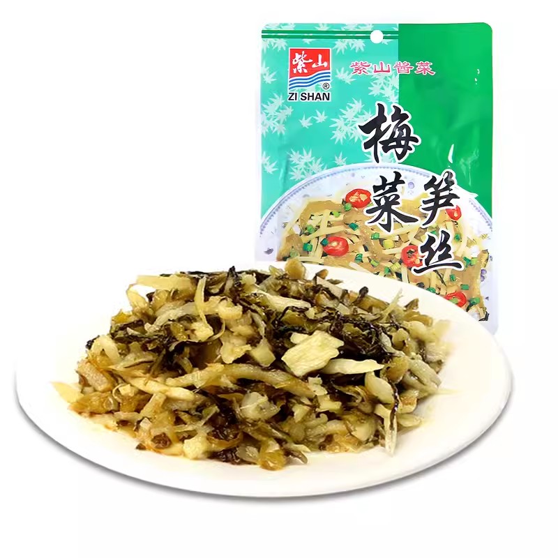 紫山梅菜笋丝下酒配清粥小菜30*80g特产早佐餐橄榄菜咸菜下拌饭菜 - 图3