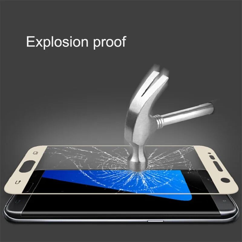 3D Full Cover Glass For Samsung Galaxy S6 S7 J5 J7 Prime Screen Protector for Samsung A3 A5 A7 Tempe - 图0