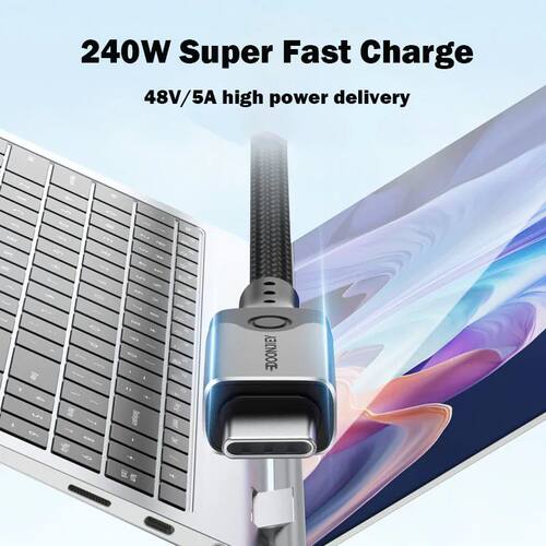 16K USB 5 Thunderbolt Cable 4K@544Hz 80Gbps Type C TO USB-C Cable PD240W Type-c Charge Cable for Mac - 图1