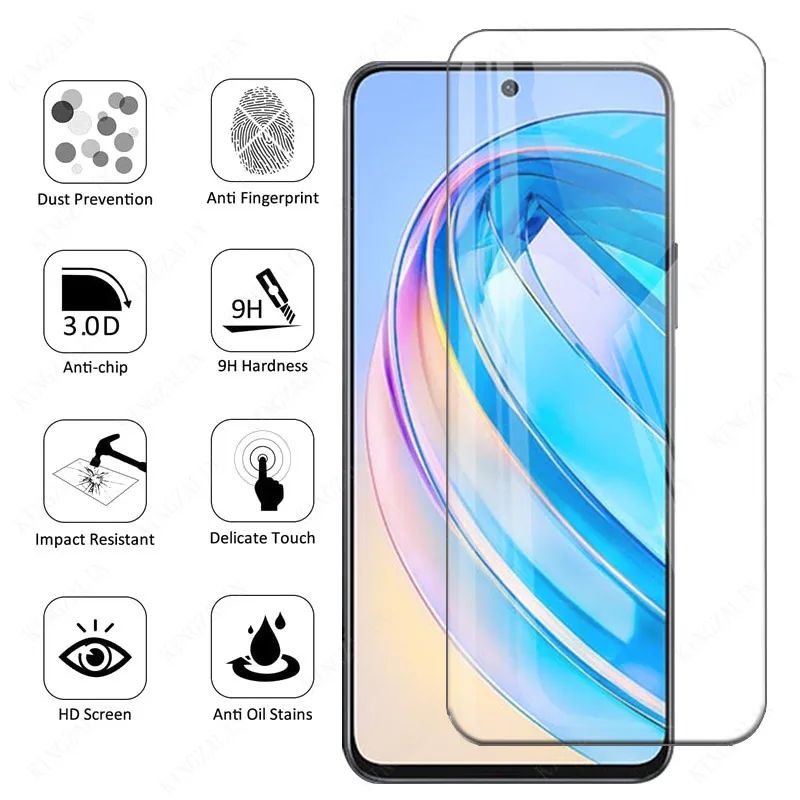 2IN1 Tempered Glass for Huawei Honor X8a X8 5G X7 X6a X5 X7a Camera Lens Film Protective Screen Prot-图0