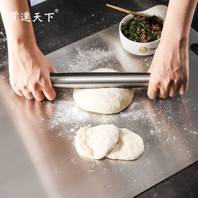 304 ສະແຕນເລດ rolling pin ເຄື່ອງມືຄົວເຮືອນ baking