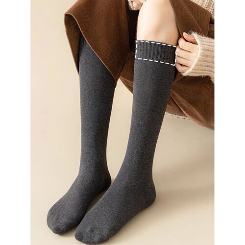 Thickened Women's Stockings Knee Leg Calf Autumn/Winter Warm - 图0