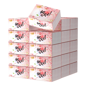 四边压花420张大包抽纸实惠装整箱家用婴儿卫生纸抽餐巾纸巾