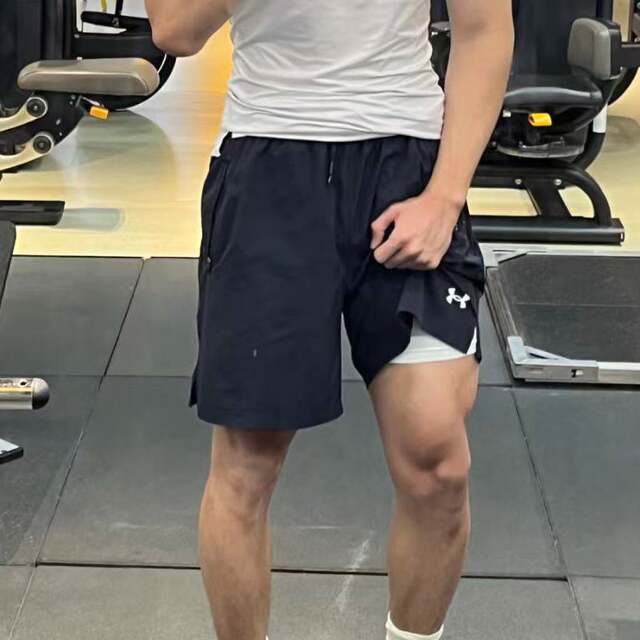 安德玛UA短裤男梭织速干运动裤跑步健身训练篮球裤 22500214-001