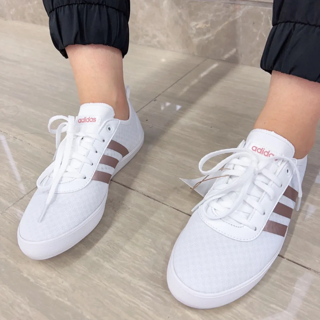 正品Adidas阿迪达斯NEO女鞋低帮薄底网面透气休闲板鞋DB1386 7823-图0