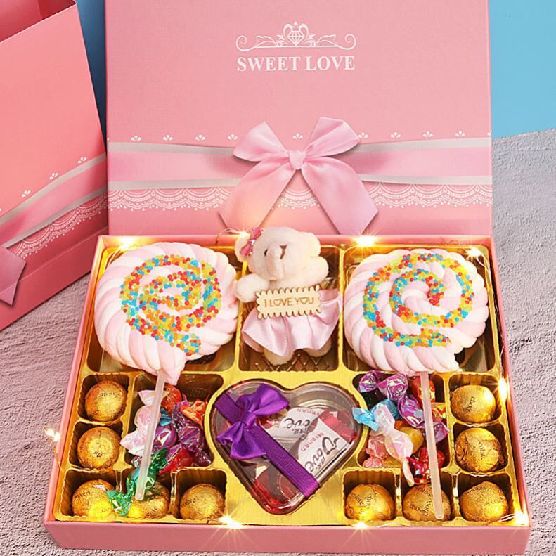 送女儿生日礼物糖果礼盒棒棒糖零食大礼包毕业礼物送女友女朋女生