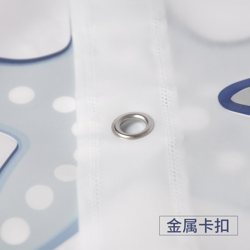 浴室防水防霉干湿分离遮光加厚帘布卫生间隔断门帘浴帘套装免打孔 - 图3