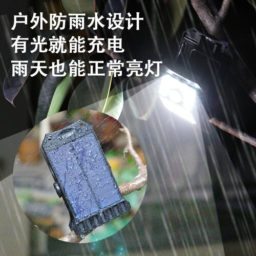新款太阳能户外庭院灯夹子灯人体感应壁灯超亮防水长续航照明路灯 - 图2