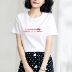 Phụ nữ mùa hè năm 2021 áo thun cotton ngắn tay thoáng khí cho người trung niên và người cao tuổi cộng với size áo cổ tròn rộng rãi của phụ nữ - Áo phông