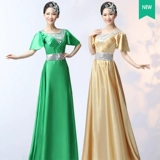 Новые женские костюмы хора с блестками, длинные юбки, костюмы хора, костюмы для хора сценического хора, костюмы группового хора