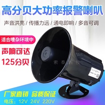 High decibel high power alarm horn 220V industrial fire horn 12 V 24V alt burglar alarm