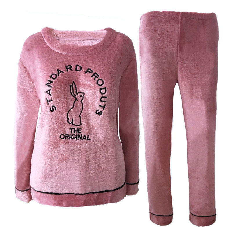 秋冬珊瑚绒可爱加绒套装法兰绒睡衣 顿尼科睡衣/家居服套装