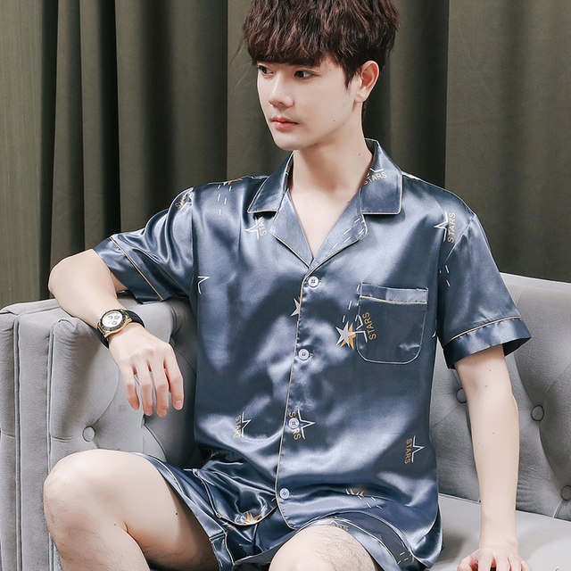 Dunike men's silk summer thin style comfortable and skin-friendly