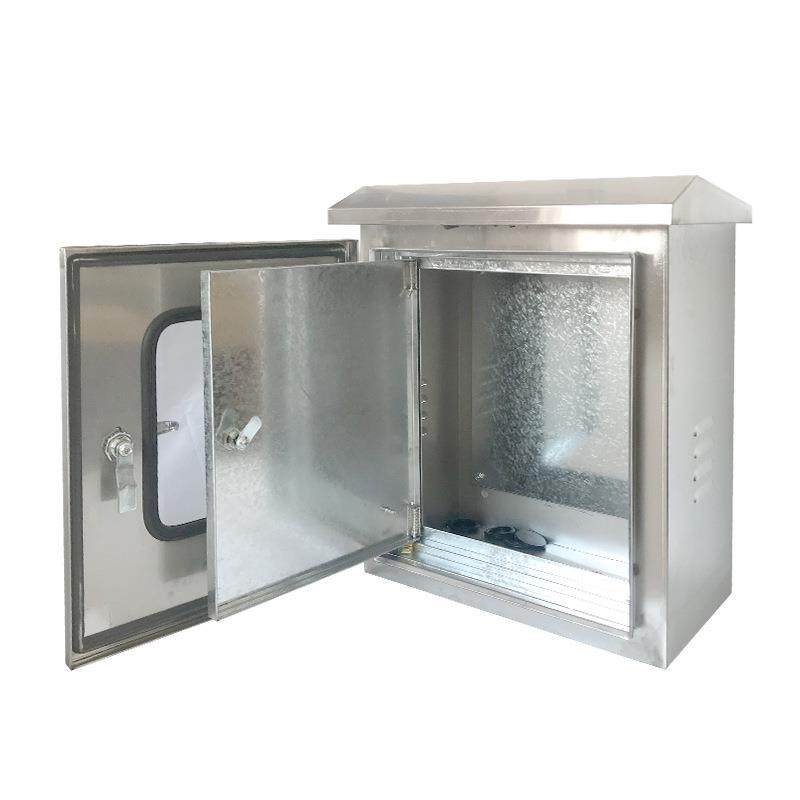 Outdoor stainless steel double-door distribution box outdoor rainproof instrument control box distribution cabinet 500*400200 chassis