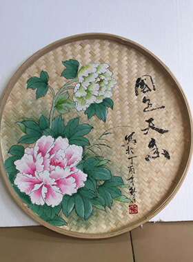 diy创意有无孔晾晒装饰竹编簸箕