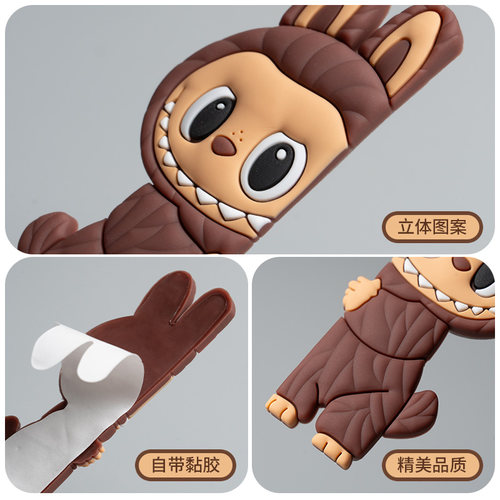 labubu车门防撞贴汽车防刮蹭车身防撞条刮痕保护贴拉布布内饰用品 - 图3