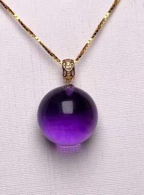 锁骨链紫水晶天然挂坠转运珠饰品