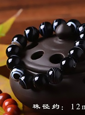 天然红竹石影子石手串原创红黑简约情人节礼物民族风男女礼品手链