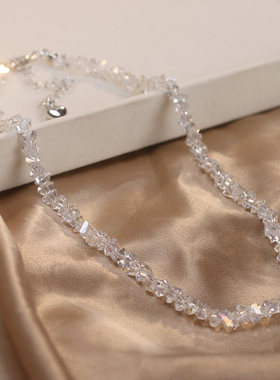 水晶项链女款超仙气质choker