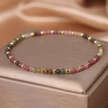 ການອອກແບບ ins niche ທໍາມະຊາດ tourmaline beaded anklet ສໍາລັບແມ່ຍິງ summer ແສງສະຫວ່າງ Luxury ຄົນອັບເດດ: sexy anklet ສ່ວນບຸກຄົນລະບົບຕ່ອງໂສ້ anklet