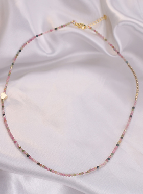 天然碧玺水晶手链女小众设计手串