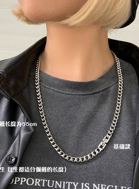 情侣链子项链钛钢古巴项链情侣