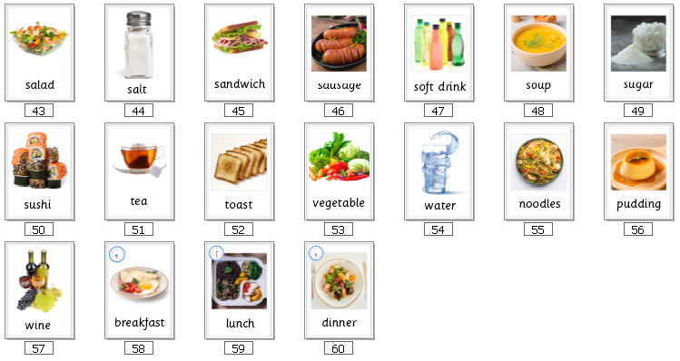 实物食物卡片儿童英语单词卡片幼儿英文闪卡教具food flashcards-图2