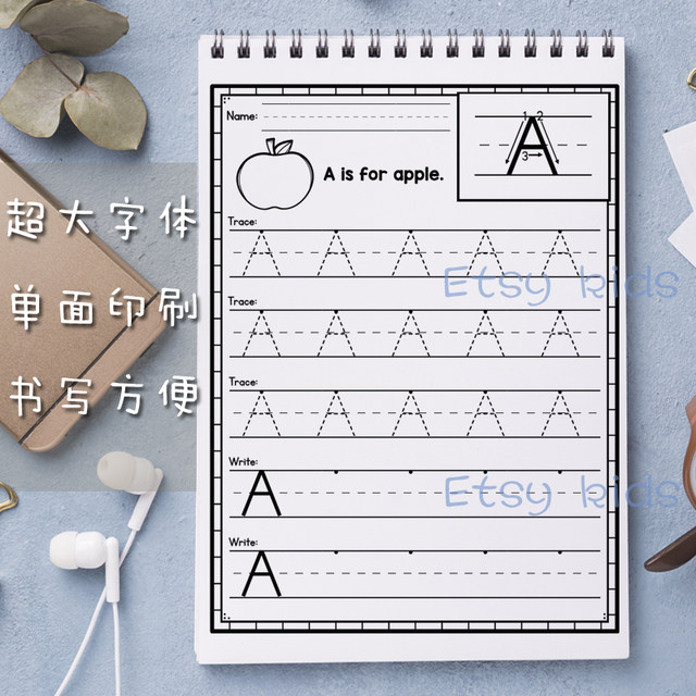 Alphabet A-Z Letter 26 English letters practice copybook letter practice