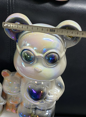 32只混装批发暴力摆件熊28cm亲子眼镜酷熊陶瓷存钱罐套圈摆摊庙会