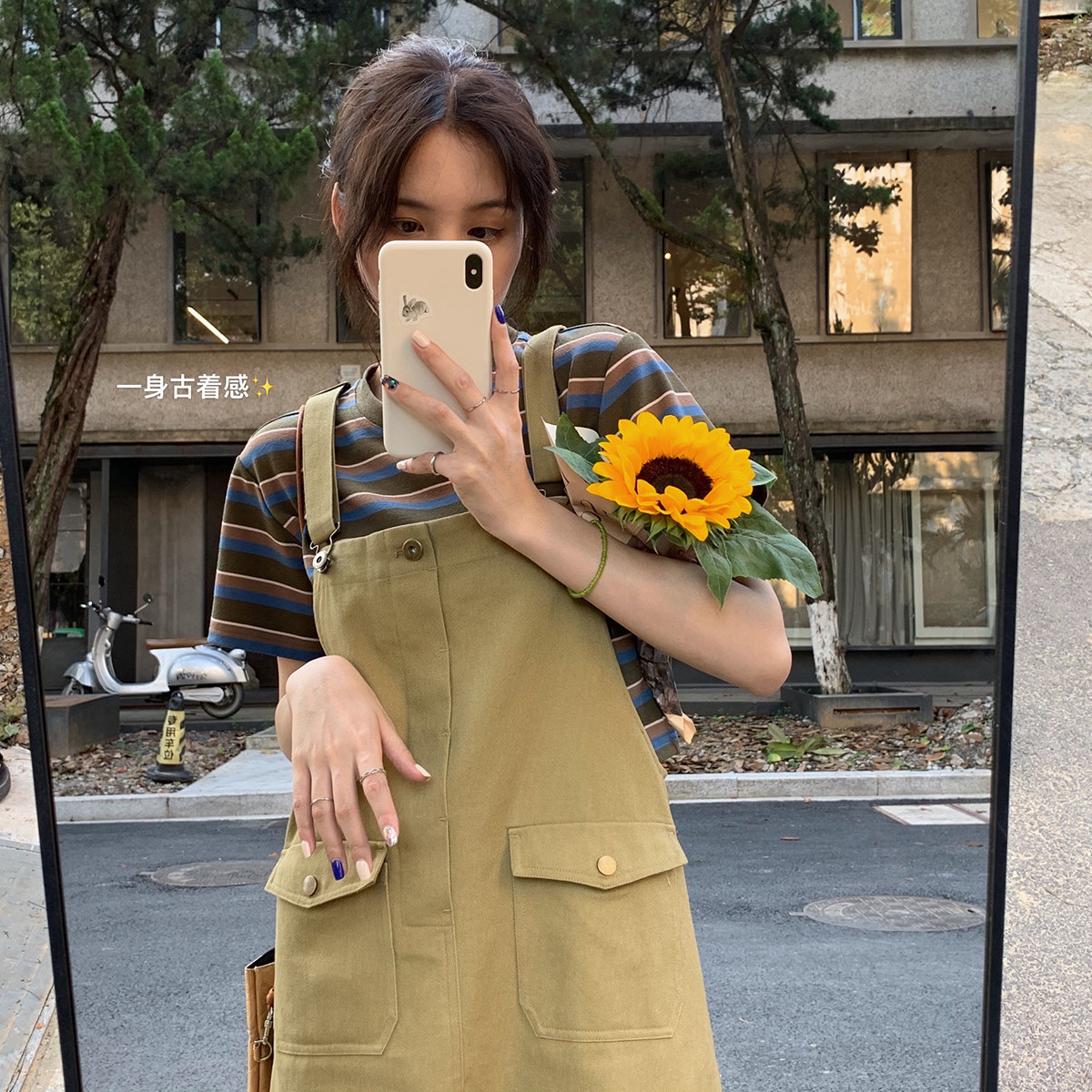 背带控出品 私服超好穿 别致洋气的小花苞背带裙可通勤可扮嫩 酸奶的衣橱 淘优券