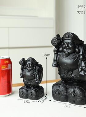 琉璃大黑天财神摩诃迦罗佛观音护法中式佛桌招财佛像佛堂供奉摆件