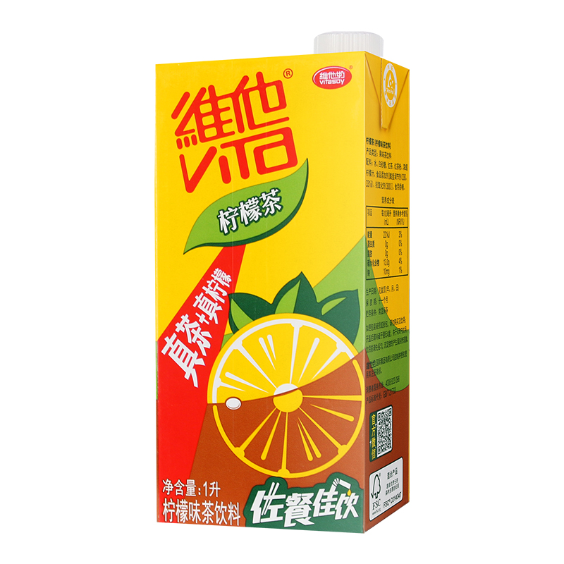 vita维他奶柠檬茶1L*12盒1升大盒整箱包邮真茶真柠檬茶饮料特批价 - 图3