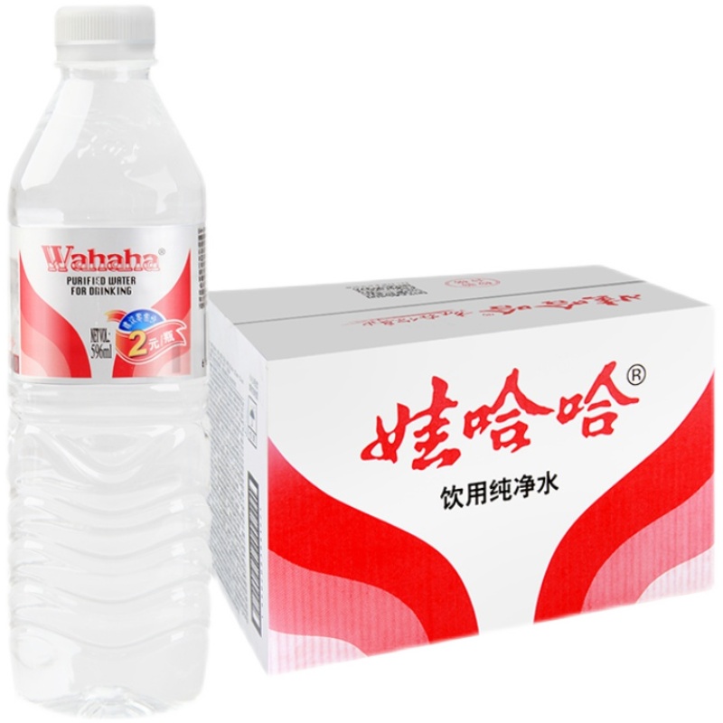 娃哈哈饮用水纯净水350ml/596ml*24瓶整箱包邮小瓶装水非矿泉水 - 图3