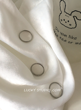 简约光面素圈戒指女钛钢不掉色