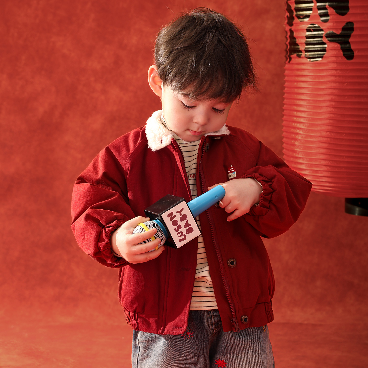 小O爸男婴童 宝宝棉服2026新款红色气质夹棉外套婴儿保暖拜年服,淘宝优惠券,粉丝福利购,淘宝优惠卷