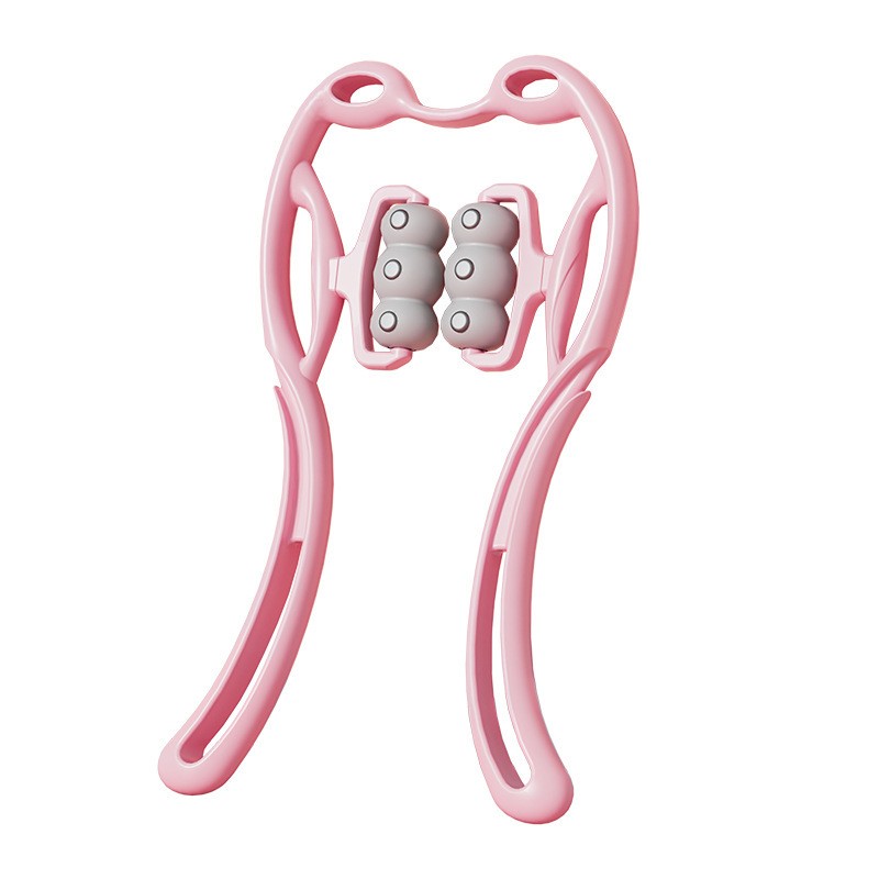 颈椎按摩器夹脖子揉捏手动劲部腰背肩推拿仪家用滚轮多功能颈夹器-图3