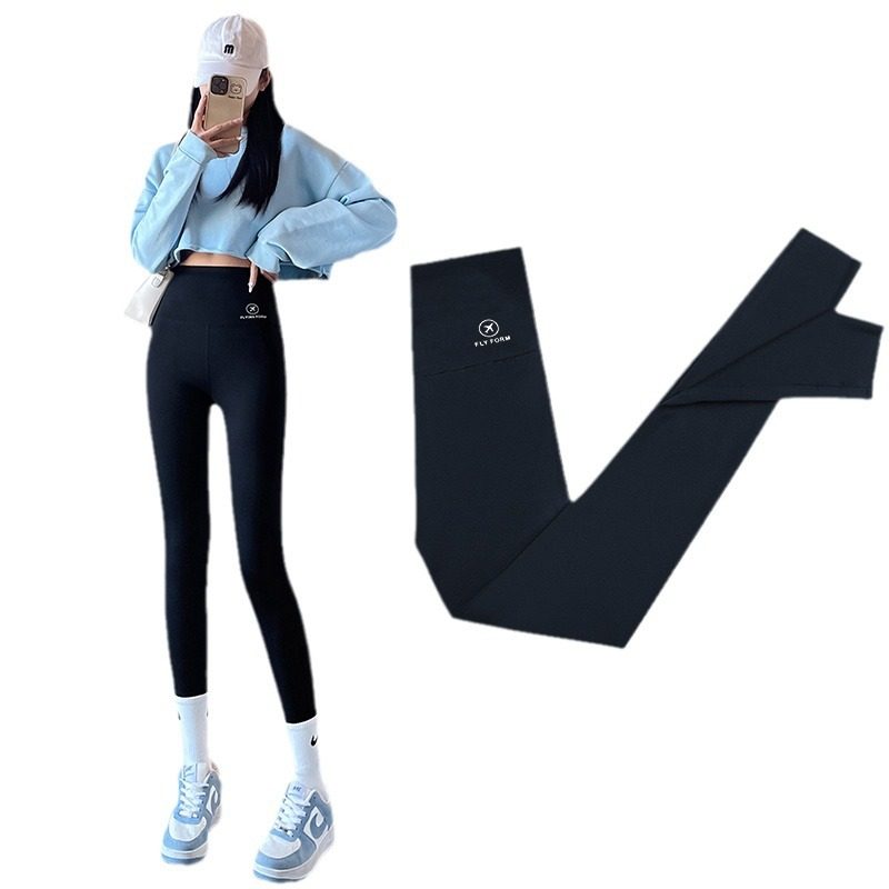 九分鲨鱼裤女紧身打底裤女外穿春秋高腰提臀大码瑜伽裤紧身芭比裤