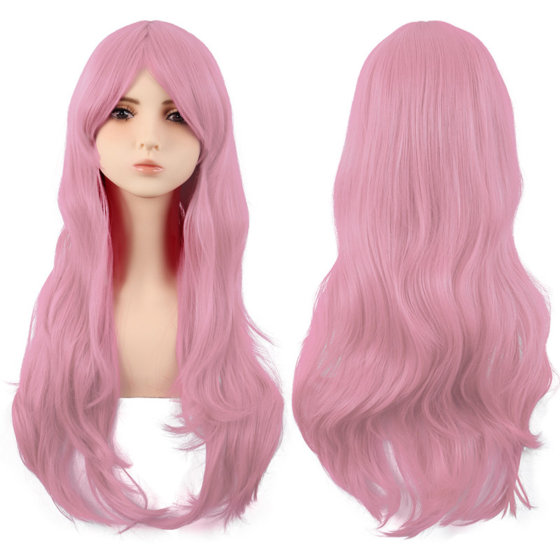 潼漫 cos假发女微卷长发70CM斜齐刘海宫园薰金色玫红银白多色头套,淘宝优惠券,粉丝福利购,淘宝优惠卷