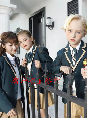 小学初中生领带!jk日系绿色男女儿童校服领带领结领花