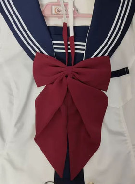粉色超大领结女纯色蝴蝶结jk制服衬衫学院风燕尾水手服领花