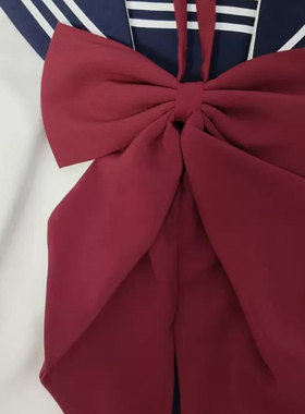 粉色超大领结女纯色蝴蝶结jk制服衬衫学院风燕尾水手服领花