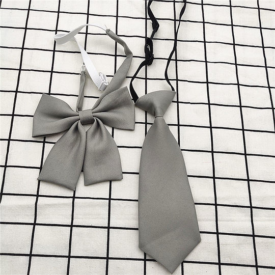 Kindergarten tie! Gray tie flower primary school students lower grade boys and girls school uniform college bow tie