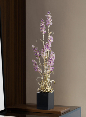 大麦丰收入户玄关紫水晶摆件