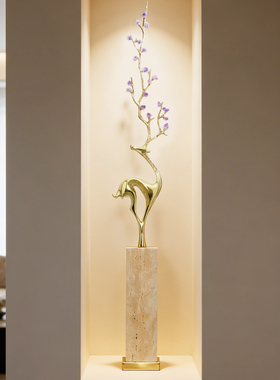 一鹿高升吉祥寓意福鹿装饰摆件