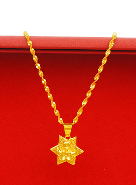 越南沙金锁骨链送专柜礼盒