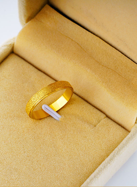 沙金情侣原创设计戒指戒子