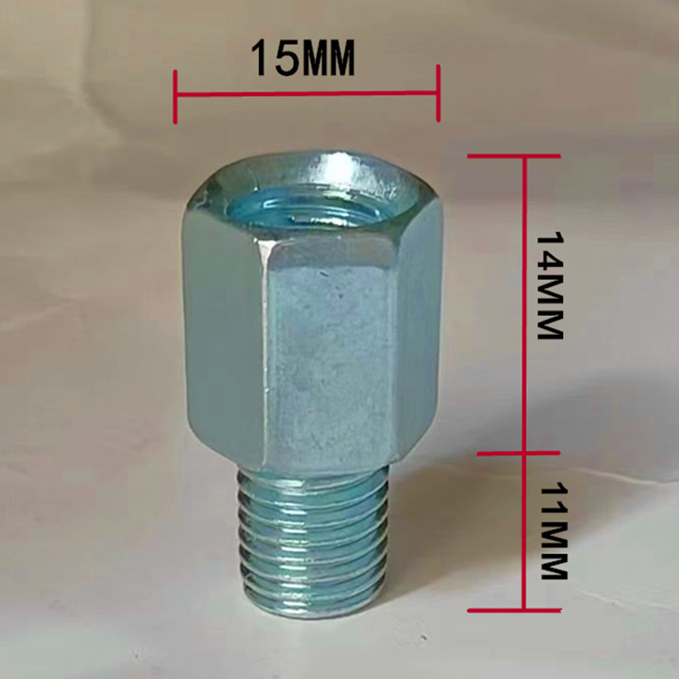 电动车摩托车后视镜转换螺丝8MM10mm反牙转接头增高雨棚改装螺母/ - 图0