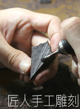 原创吊坠手工雕刻黑龙礼物项链