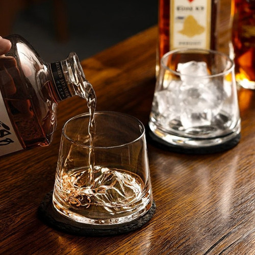 SkyBloom诗客微醺富士山日式观山威士忌酒杯高级家用高颜值玻璃杯 - 图2